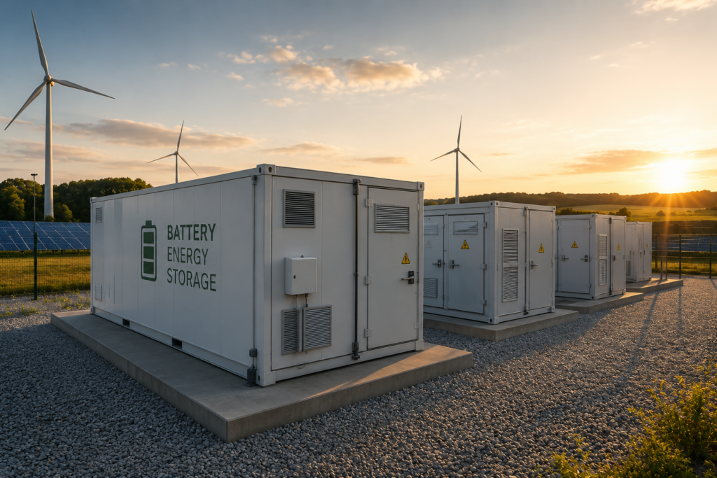 Batteriespeicher an einem Energiestandort