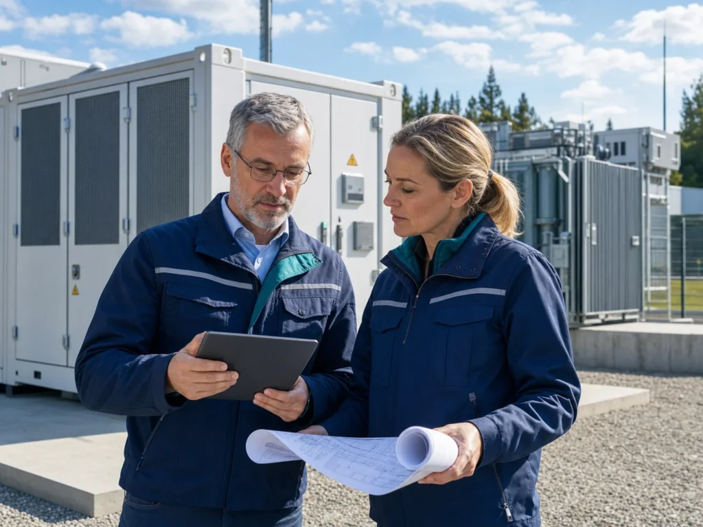 Projektpartner planen gemeinsam eine Batteriespeicheranlage