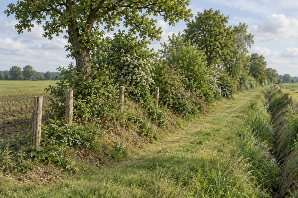 Neuanlage und Wiederherstellung von Wallhecken