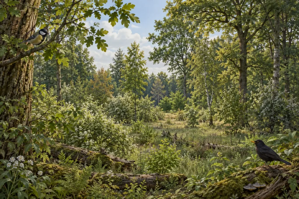 Zusätzlicher Laubmischwald für Waldarten