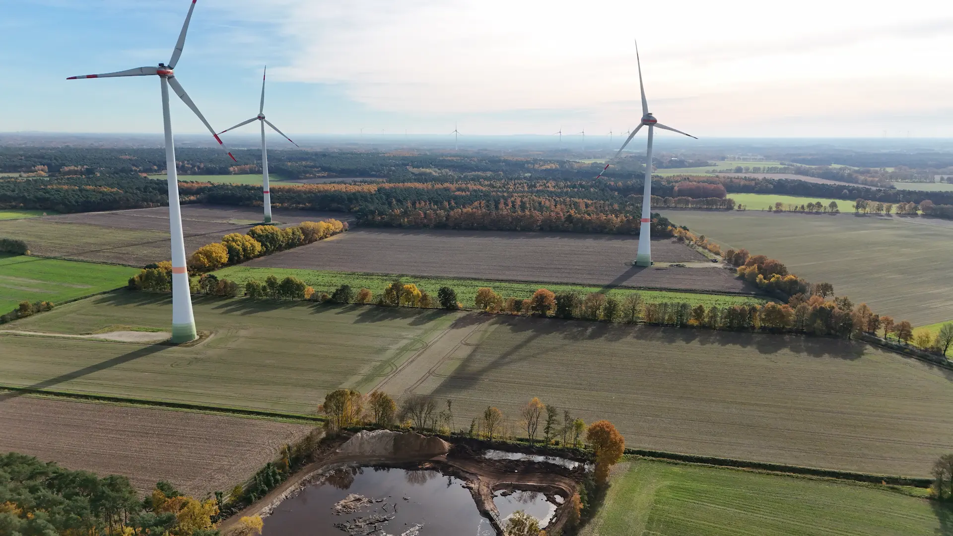 Windenergieanlagen im Projektgebiet Handrup und Andervenne